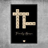Personalized Poster - Family Scrabble