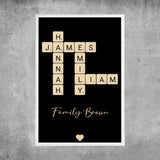 Personalized Poster - Family Scrabble
