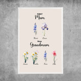 Personalized Poster - First Mum, Now Grandmum