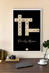 Personalized Poster - Family Scrabble