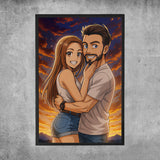 Personalised poster - Portrait in Anime-Style