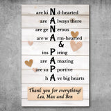 Personalised poster - Nana & Papa