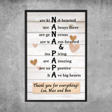 Personalised poster - Nana & Papa