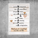 Personalised poster - Nana & Papa