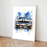 Personalised poster - Watercolour Car