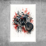 Personalised poster - Watercolour Motorbike