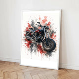 Personalised poster - Watercolour Motorbike