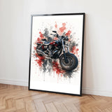 Personalised poster - Watercolour Motorbike